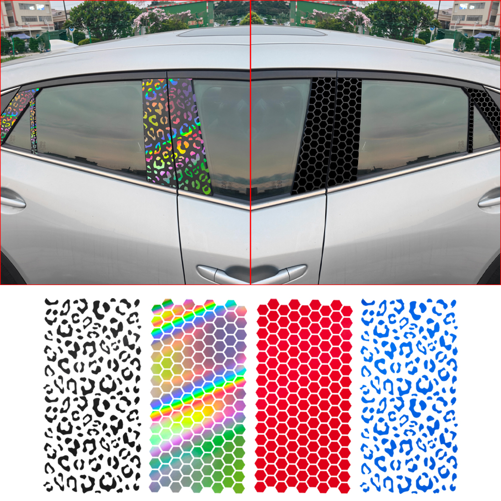 Car Accessories On Amazon - Car Decals Fashion Honeycomb Leopard Print