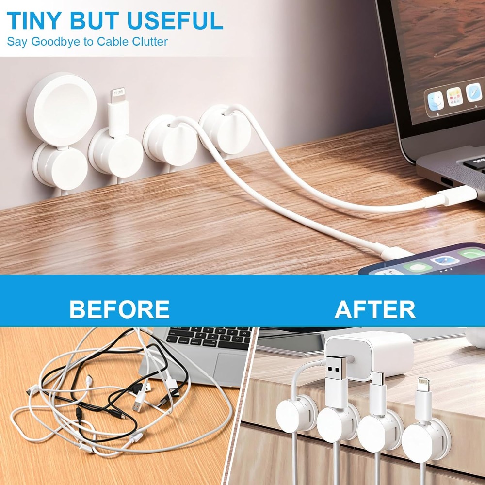 6pcs Magnetic Cable Clips 360° – обзор и цена Car Cable Organizer